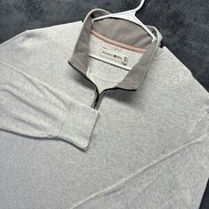 The Normal Brand Quarter Zip Pullover Mens 2XL 1/4 Zip Performance Sweater Gray